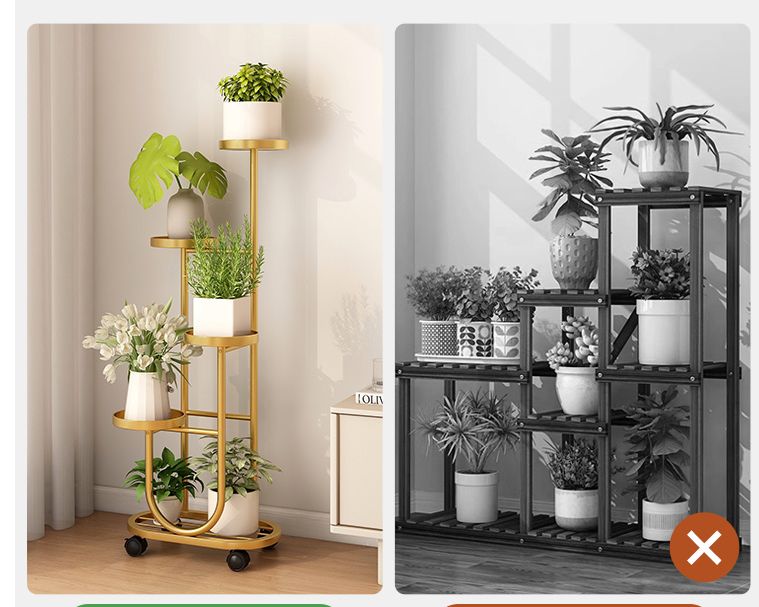Living Room Floor-standing Movable Stand Balcony Plant Rack Iron Art Multi-layer Succulent Flower Pot Holder_voghion.com