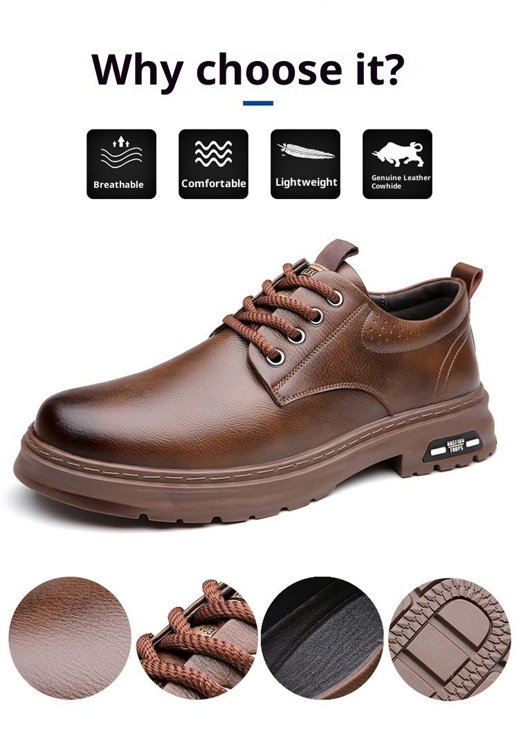 Glide Glide Leather Spring British Scarpe Derby Casual con Suola Spessa da Uomo Formali da Sposa Lavoro Stivali Martin Bassi_voghion.com