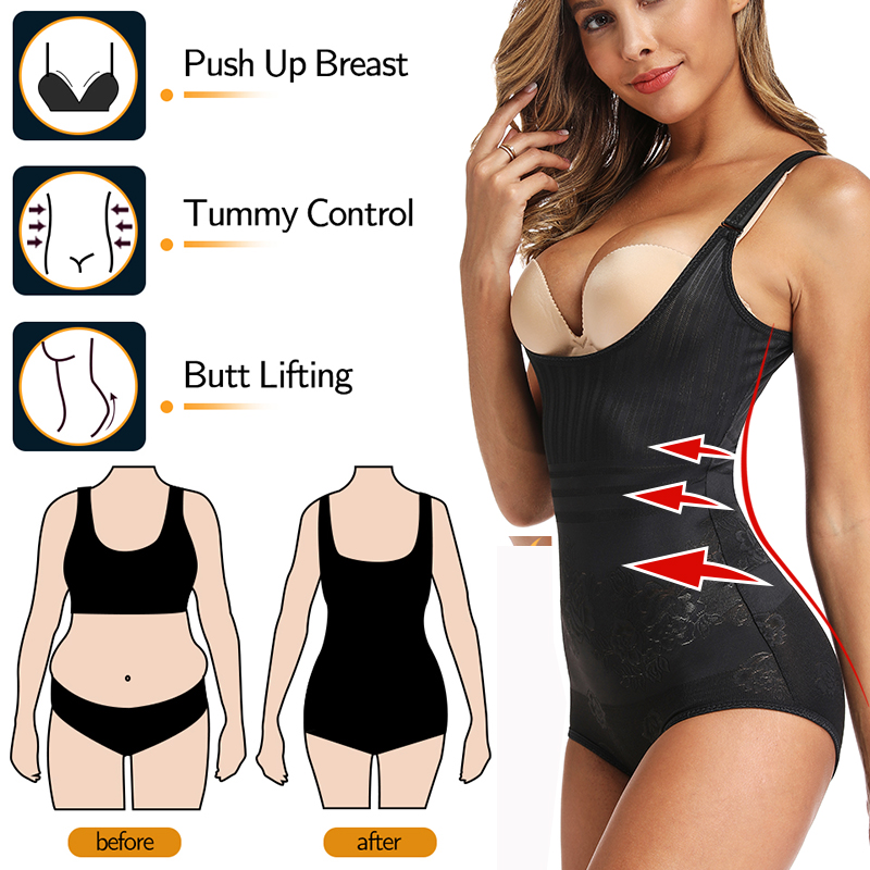 For Women Bodysuit Sexy Shapewear Waist Trainer Tummy Control Thong Seamless Body Shaper Slimming Underwear Fa_voghion.com