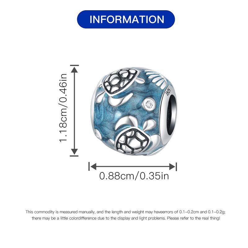 Bijou original en argent sterling 925 pour femme, pendentif queue de poisson en forme de tortue, style océan, accessoires de bijouterie DIY, bracelet à cordon_voghion.com