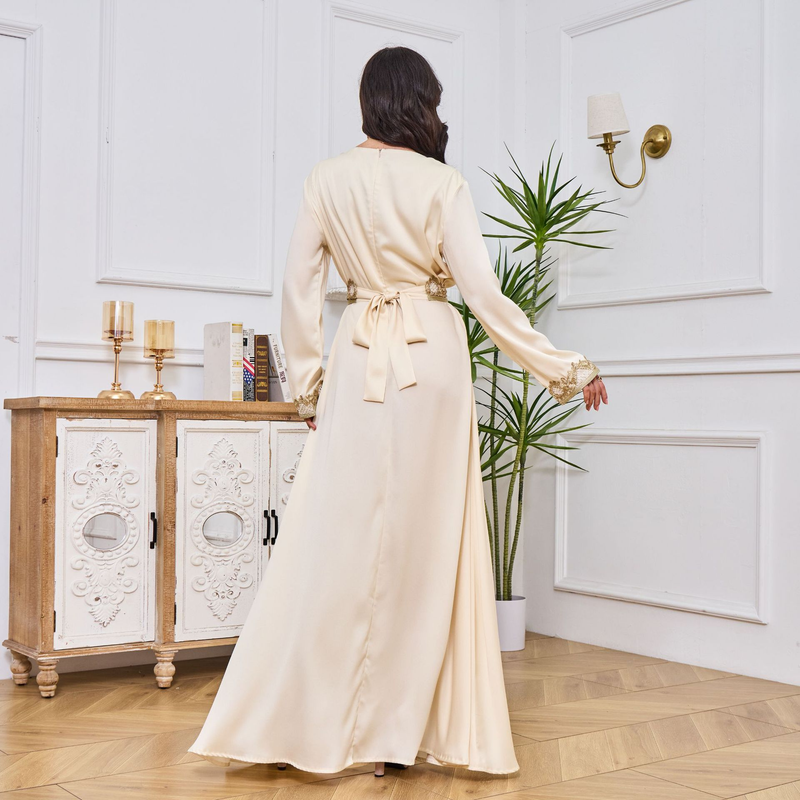 Mt054 Muslimischen Robe frauen Lange Bestickt Temperament Kleid Abaya_voghion.com