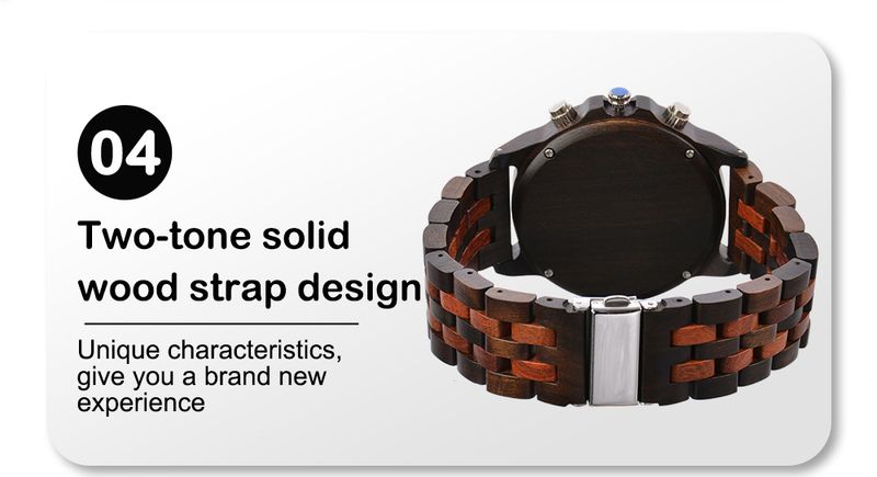 Wooden Wrist Watches For Men Fashion Quartz Wristwatches With Clock Date Week Timepieces Wood Wach Box For Him Reloj Hombre_voghion.com