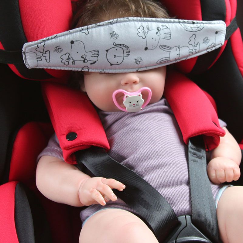Kopfstütze für Babyautositze, Kindergurt, Befestigungsgurt, verstellbar, für Jungen und Mädchen, Laufgitter, Schlafpositionierer, Baby-Sicherheitskissen_voghion.com
