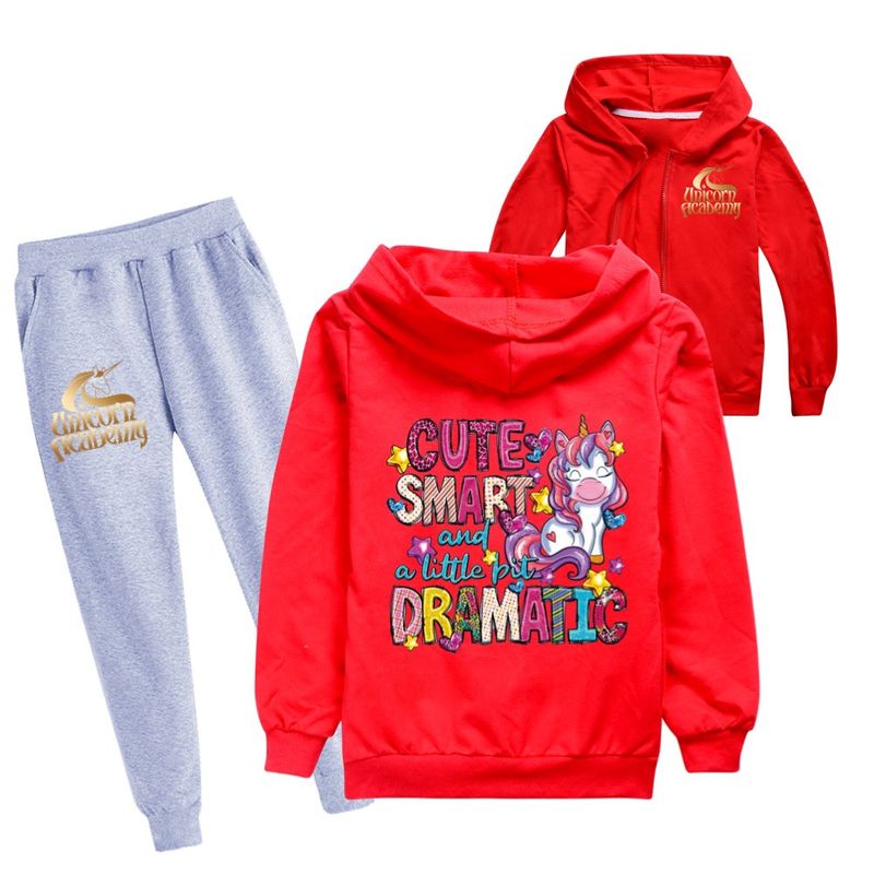 Academy Unicorn Cappotto primaverile e autunnale Cardigan per bambini con cerniera Set 3011_voghion.com