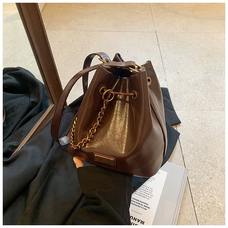 Retro Niche Bucket Bag Dámská nová luxusní módní všestranná malá kabelka přes rameno_voghion.com