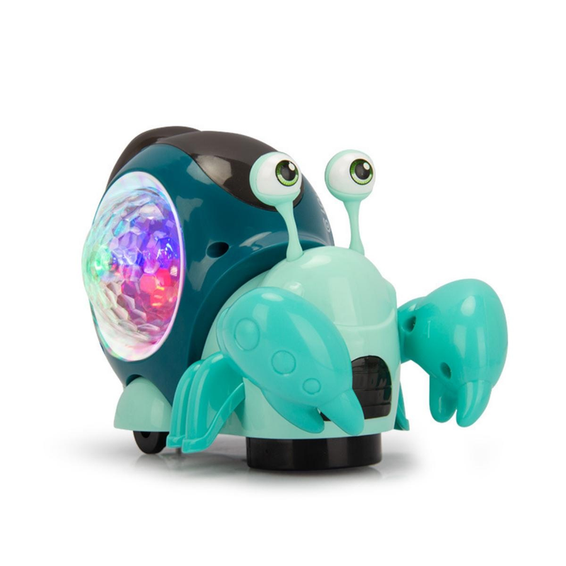 Children Toys Crawling Crab Walking Dancing Electronic Pets Robo Hermit Crab Snail Glowing With Music Light Baby Toddler Toy(1pcs)_voghion.com