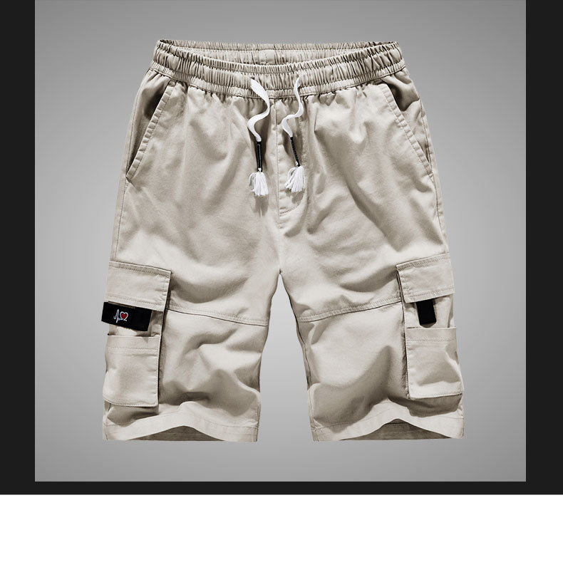 Vêtements pour hommes short cargo d'été pour hommes ample grande taille pantalon quart en coton pour hommes pantalons décontractés multi-poches_voghion.com