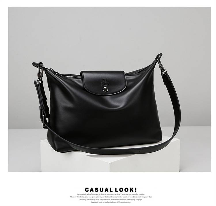 Damentasche High-Version Longxiong Tasche HOBO Unterarmtasche Einzel-Schulter-Handtasche modische große Kapazität Tote Knödel Tasche_voghion.com