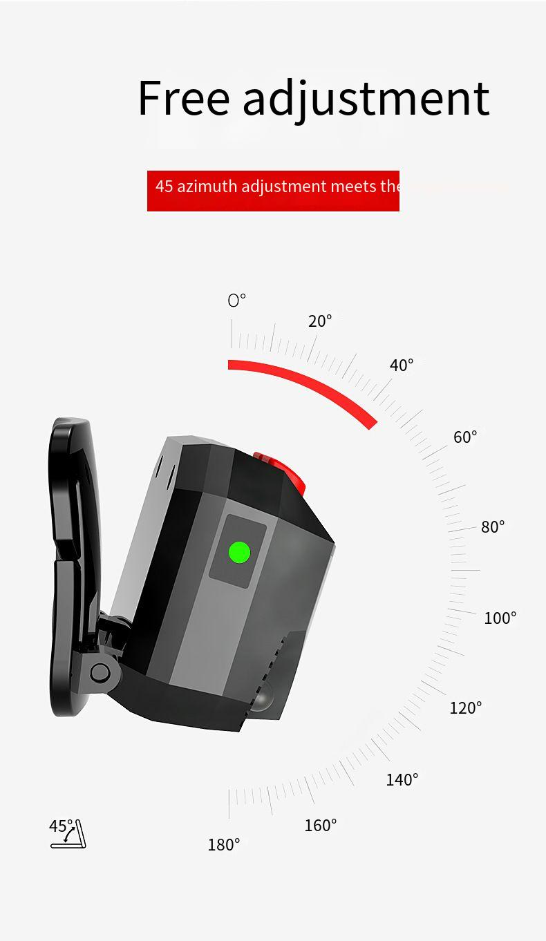 Headlight Sensing Usb Charging Warning Red Led Strong Light Cob Outdoor Night Fishing Waterproof Headlight_voghion.com