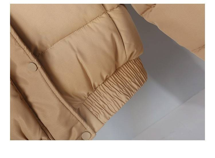 Damenbekleidung Kurze Pufferjacke für Damen – Übergroßer Wintermantel mit Kapuze (Weiß/Schwarz/Khaki/Braun, M-2XL)_voghion.com