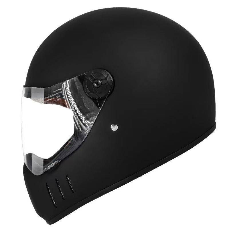 Casco da moto vintage con certificazione 3C – Casco integrale classico retrò per uomo e donna – Materiale ABS con diverse opzioni di colore e visiera_voghion.com