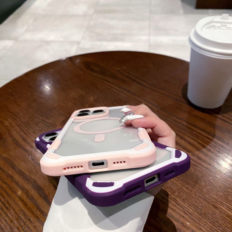 Applicable to 15Promax Mobile Phone Case Magnetic New15Pro Frosted 14 Ultra-Thin Protective Cover 13 Simple Full-Cover Anti-Fall 12 High_voghion.com
