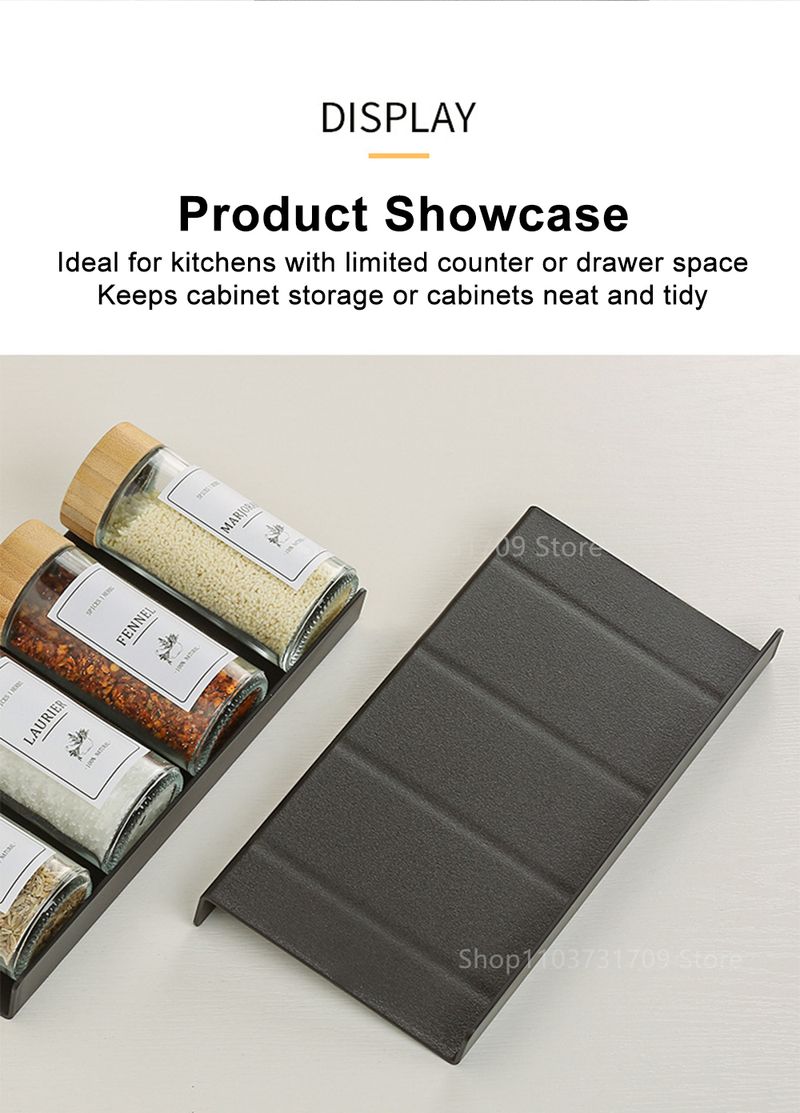 4-Tier Spice Shelf - Adjustable Cabinet Organizer, Space Saving For Jars, EU Kitchen Storage_voghion.com
