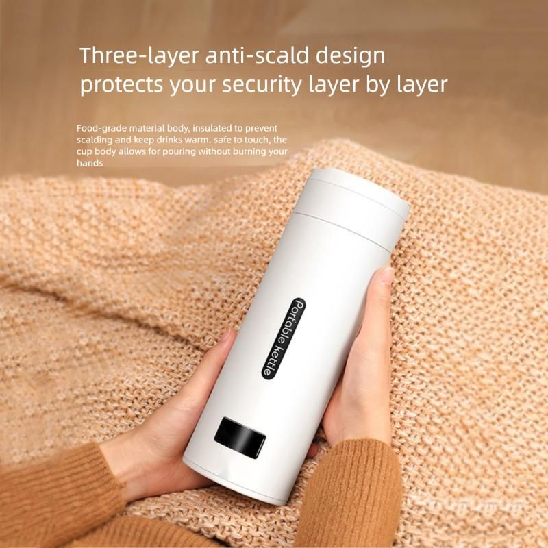 Portable Travel Electric Kettle, Small Mini Fast Boil Water Boiler For Dormitory Student Home Hotel Use_voghion.com