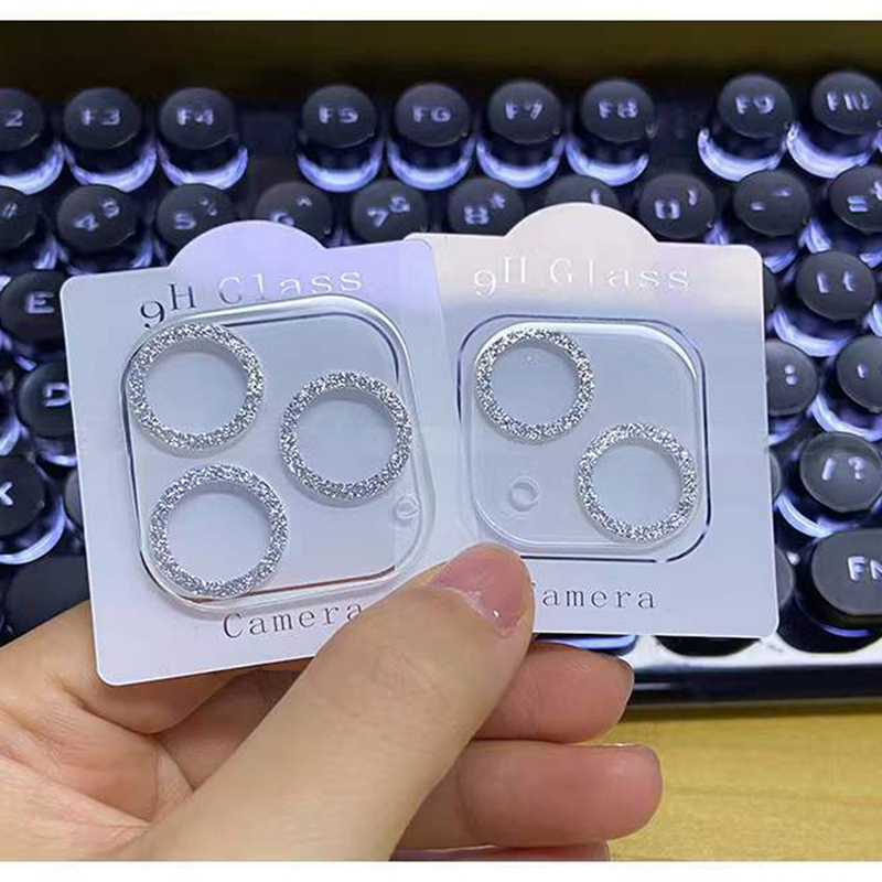Glitzerndes Kameraglas für iPhone 14 13 12 11 pro max. Klarer schützender Diamant-Rücklinsen-Displayschutz für iPhone 14 Plus-Abdeckung_voghion.com