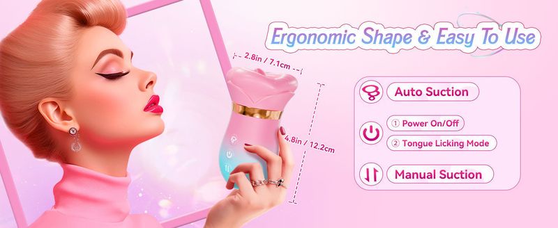 Gradient APP Red Lips And Mouth Female Tongue Licking Sucking Breast Licking Teasing Vibration Second Orgasm Masturbator Adult_voghion.com