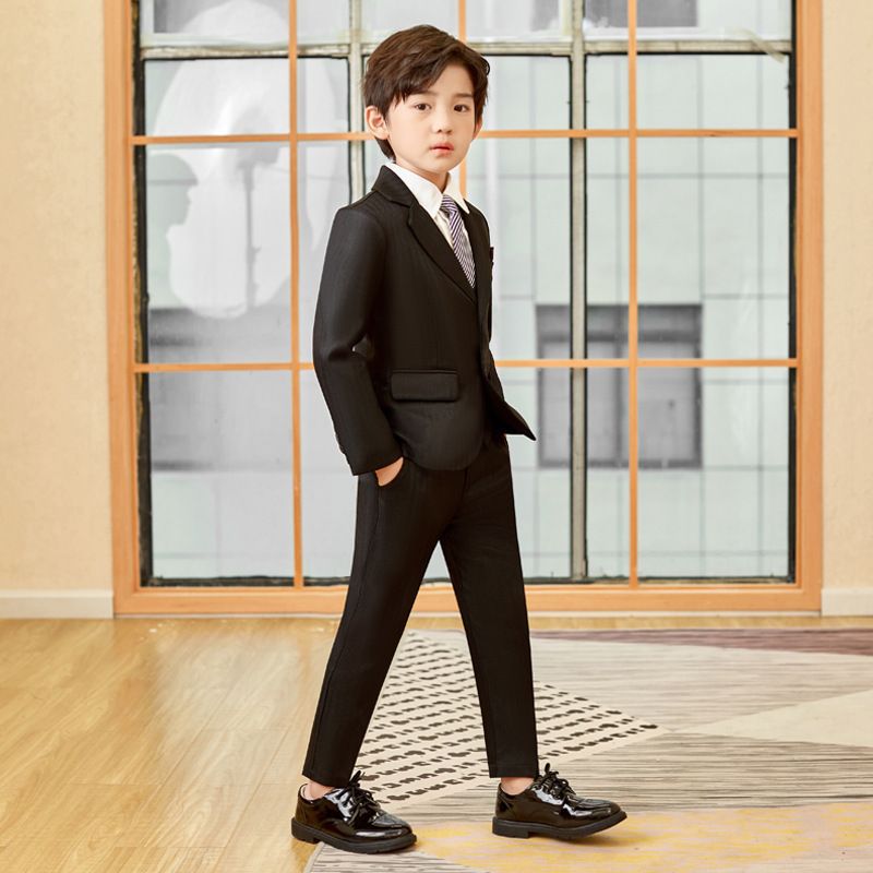Terno de jaqueta para meninos, terno infantil de outono e inverno, roupas infantis, terno de anfitrião de florista de casamento, roupas infantis médias e grandes_voghion.com