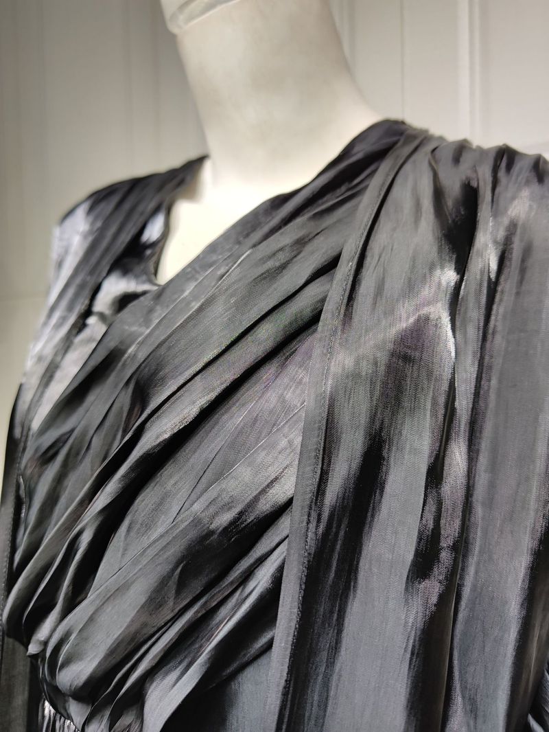 Damenbekleidung Helles Seidenkleid Dubai Robe Mode Abaya Weicher Zweiteiler_voghion.com