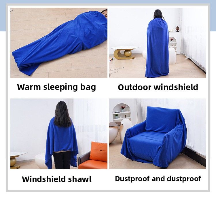 Fleece slaapzak voering envelop stijl volwassen dutje airconditioning deken kamperen reizen vuilafstotende opslag draagbaar_voghion.com