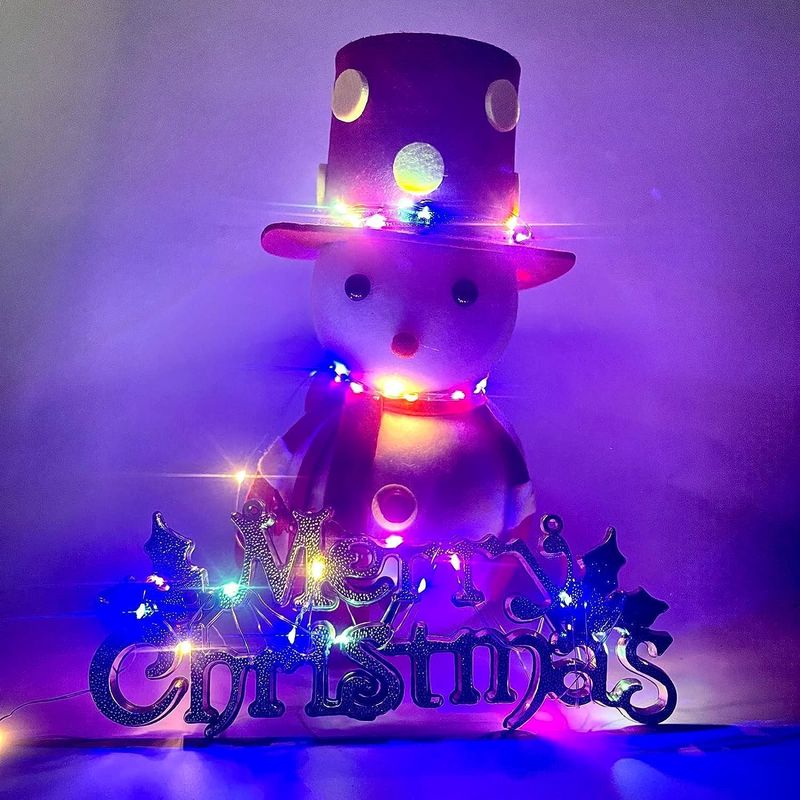 Confezione da 4 luci fatate a batteria da 50 LED con timer, mini luci tagliabili per esterni e interni, impermeabili, da 16 piedi_voghion.com