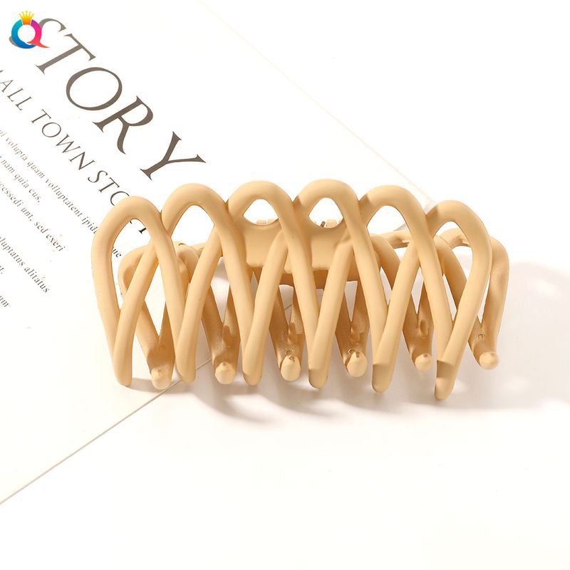 Fermaglio per capelli - Fermaglio per capelli di grandi dimensioni per donna (design traforato alla moda, rivestimento laccato resistente, tenuta forte per capelli spessi)_voghion.com