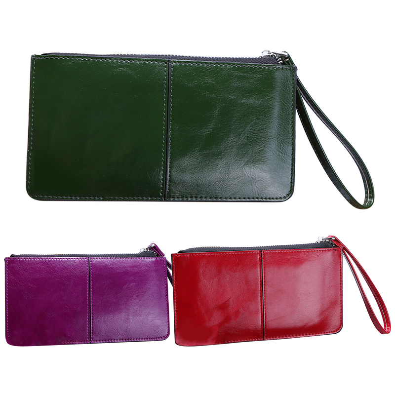 Kjiuyou Simple Women Hand-held Wallet Large Applications Fadeless Pure Color Porte-monnaie pour la vie quotidienne_voghion.com