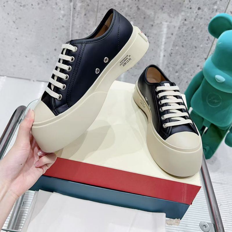 Zapatos Le Fu de lona vaquera para mujer, feos y bonitos, con suela gruesa, estilo bizcocho, informales, con cordones, 2024_voghion.com