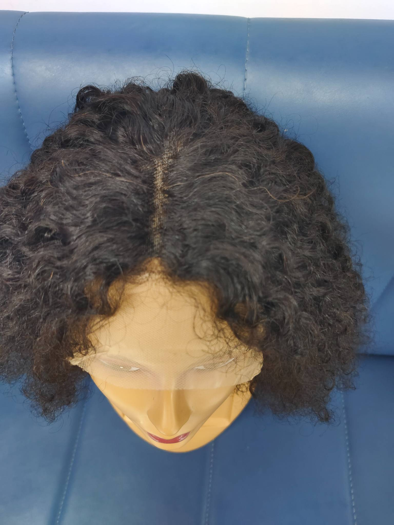 Kort kinky krøllet Bob menneskehår paryk Pre-plukket 13x4 blonder Jerry krøllet menneskehår Bob parykker til kvinder_voghion.com
