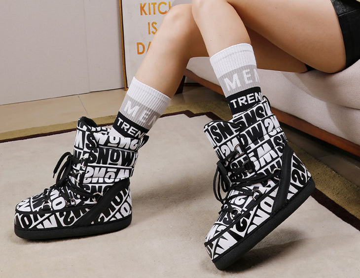 Women's Shoes Knee High Boots Plus-size Winter Ski With Padded Mid-leg Shoes_voghion.com