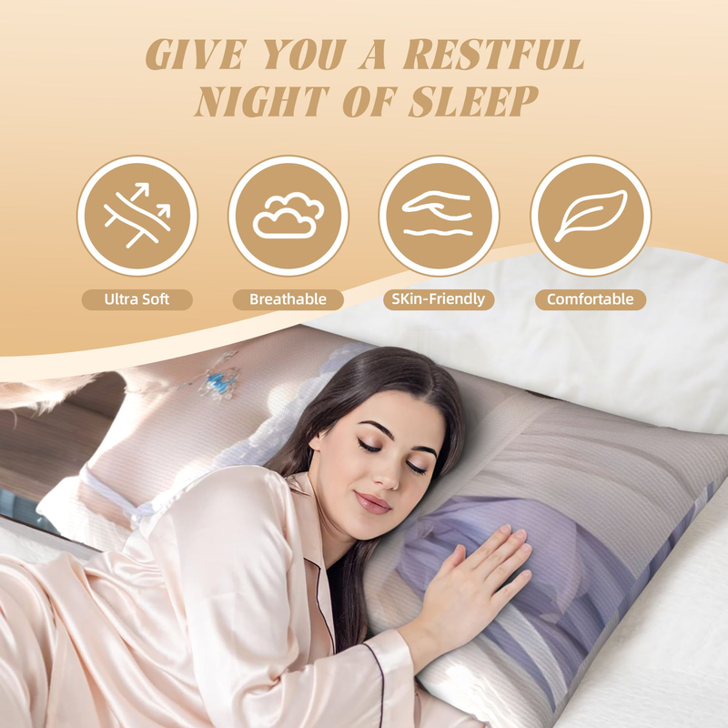 Equal Body Pillowcase, Removable Velvet Equal Body Pillowcase, (excluding Pillow Core)_voghion.com