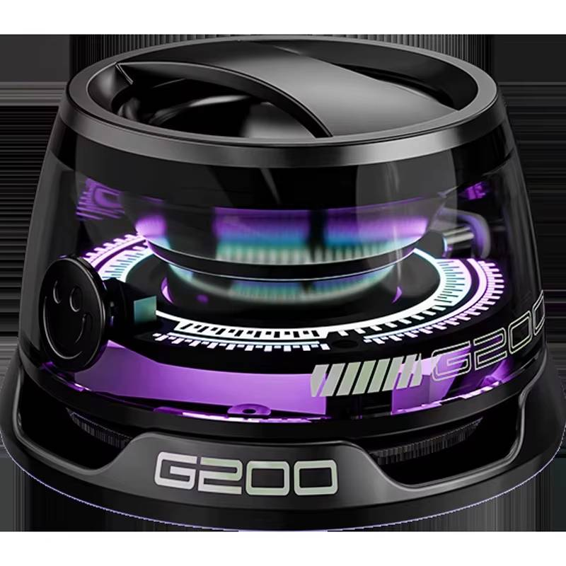 Outdoor Magnetic Bluetooth Speaker Wireless Portable Mini Travel Stereo Speaker With RGB Color Light And Phone Holder For Ios_voghion.com