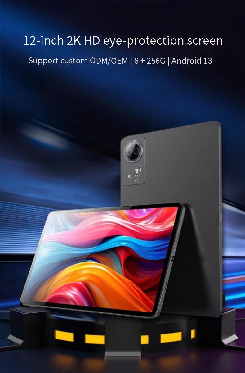 Tablette Android VP60 Pro - Processeur 8 cœurs, 8 Go de RAM + SSD 256 Go, double SIM et GPS, écran antireflet AG avec option de logo personnalisé pour les entreprises et l'éducation_voghion.com