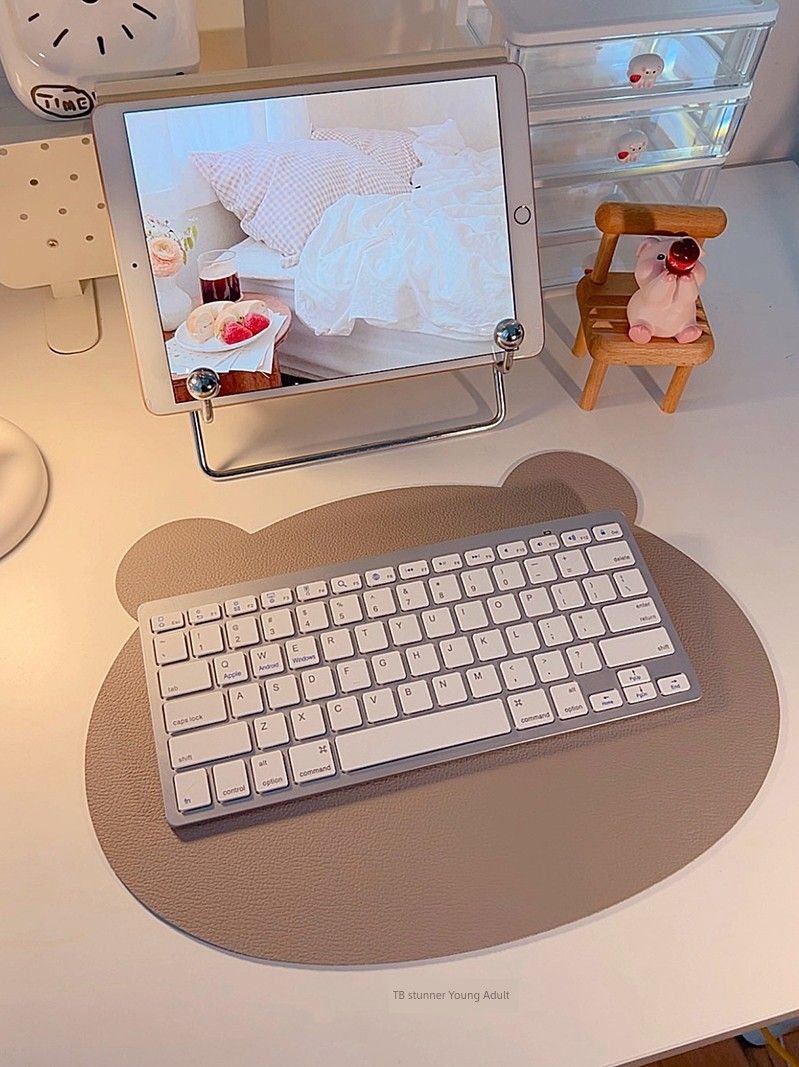 Unschlagbare Qualität Form Leder Tischset Niedlichen Cartoon Bärenkopf Wasserdicht Ölbeständig Desktop Tischset Tischdecke Mauspad Für Zuhause_voghion.com