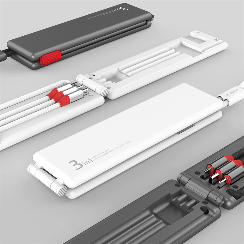 Cavo USB portatile 3 in 1, cavo USB C a ricarica rapida 3A per iPhone 14, 13, 12 Pro Max, Xiaomi, Huawei, Samsung, Mobile_voghion.com