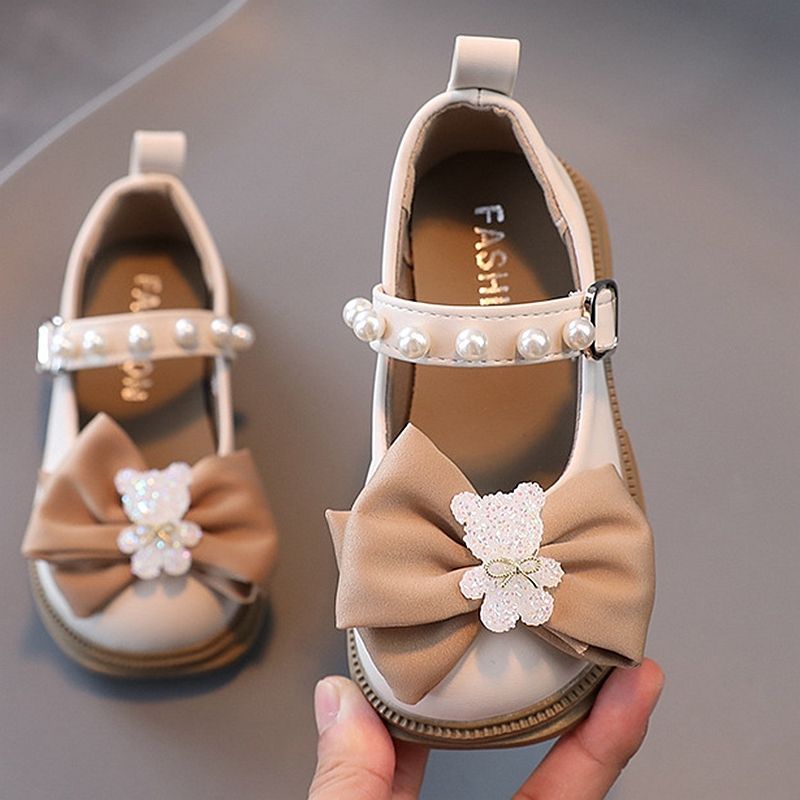 XUANMU Herbst Baby Mädchen Niedliche Bären Lederschuhe Prinzessin Schuhe Weiche Kinder Baby Kleinkind Einzelne Schuhe X113B_voghion.com