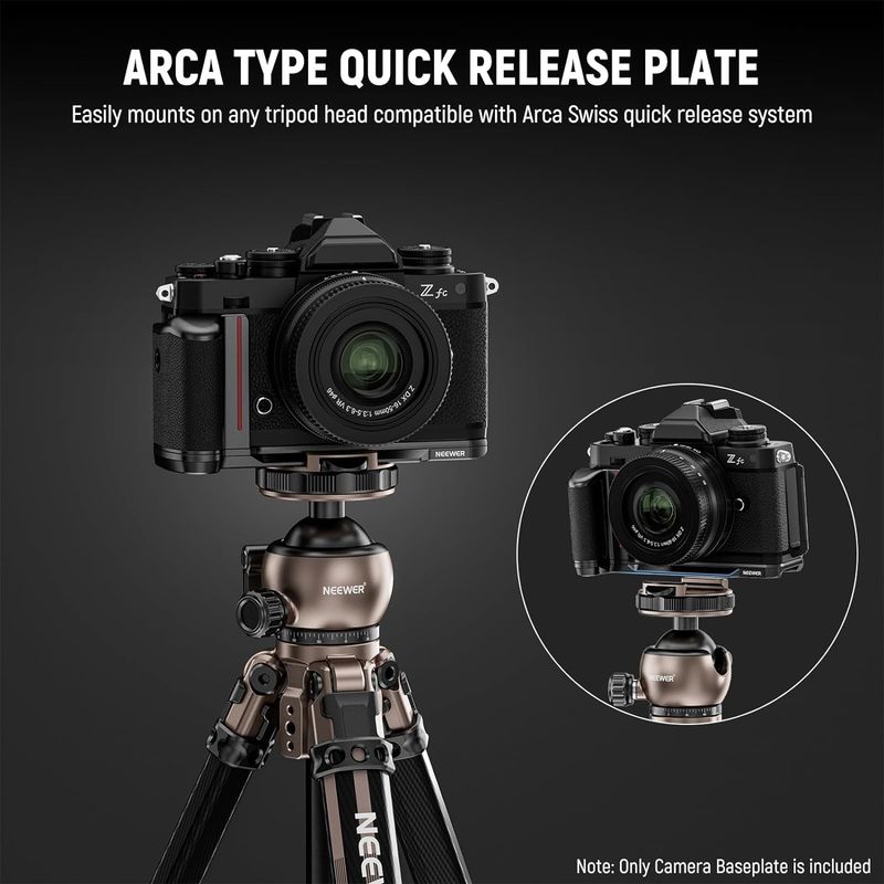 NEEWER ZFC Handgriff L-förmiger Griff für Nikon Z FC, ultradünne Retro-passende Kamera-Montagegrundplatte mit Griff_voghion.com