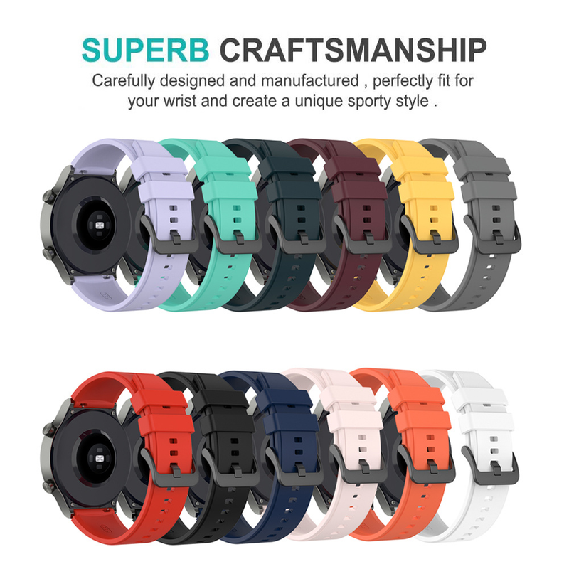 For Huawei Watch GT 2 Pro-rem Silikonrem For Huawei Watch GT 2 46mm Gt 2e-bånd For Huawei Watch 3 Pro-klokkebåndarmbånd_voghion.com