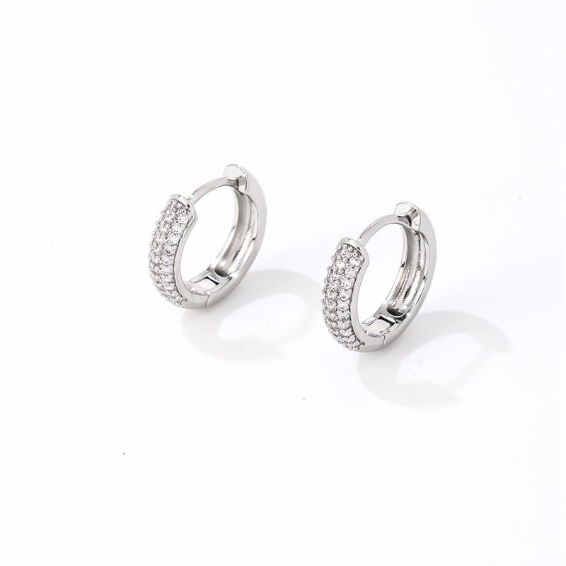 Mode Ohrringe Hip Hop Stil Männer und Frauen Ring Ohrringe Frauen galvanisierte Diamant eingebettet Ohrringe_voghion.com