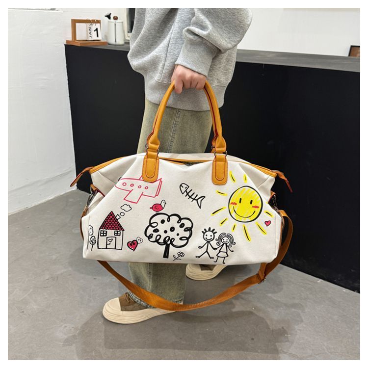 Borsa da viaggio a tracolla leggera per sport e fitness, grande capacità, con separazione tra asciutto e bagnato_voghion.com