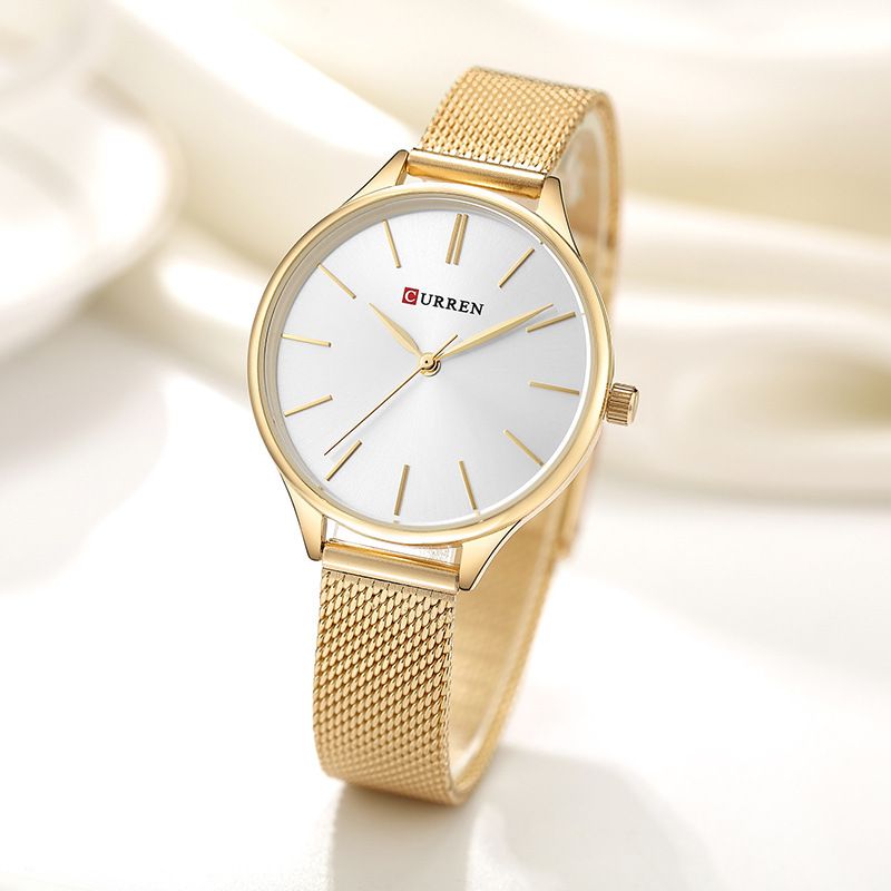 Elegante orologio da donna con bracciale a maglie - Cassa ultra sottile da 8 mm, movimento al quarzo giapponese Miyota, resistente all'acqua fino a 30 m, orologio alla moda_voghion.com