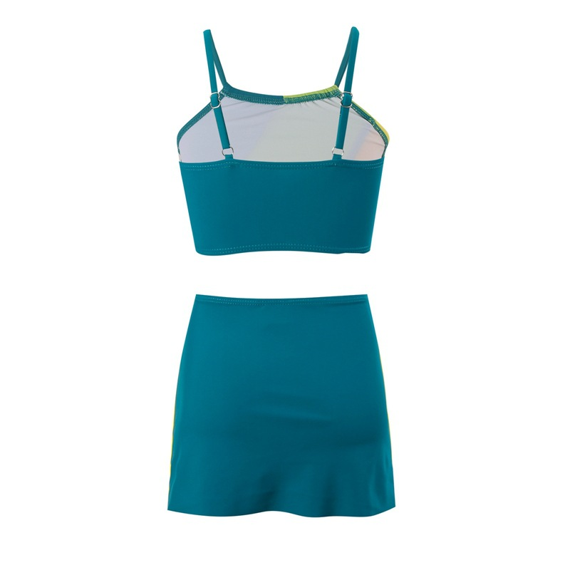 Mère et enfants filles trois pièces robe couleur printemps chaud maillot de bain mignon vêtements de plage maillot de bain pour enfants_voghion.com