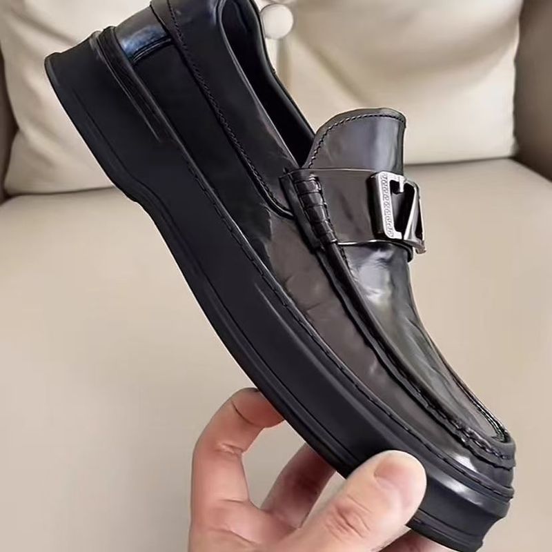 Unbeatable Quality Unbeatable Quality 2025 Sprig New Me's Le Fu Geuie Bea Shoes, Versatile Set, Oe Step Steppig Thick Soled Casual Leather Shoes For_voghion.com