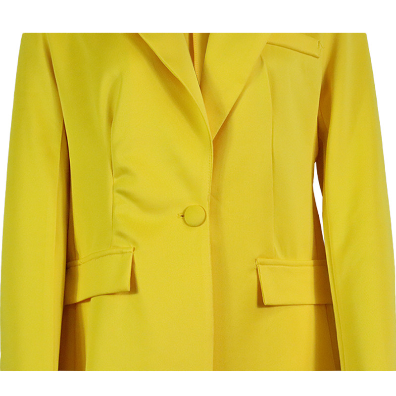 Ensemble deux pièces élégant et décontracté avec veste de costume à manches longues_voghion.com