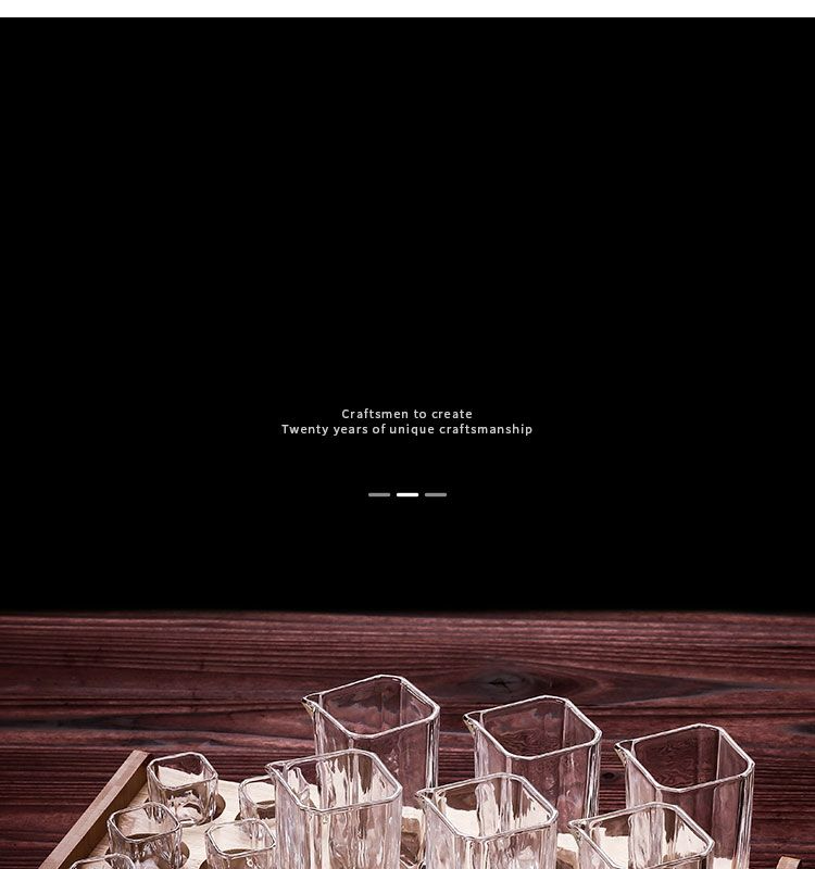 White Pyramid Thickened Divider Set Household Large Capacity One-Cup Special Small Wine Cup_voghion.com