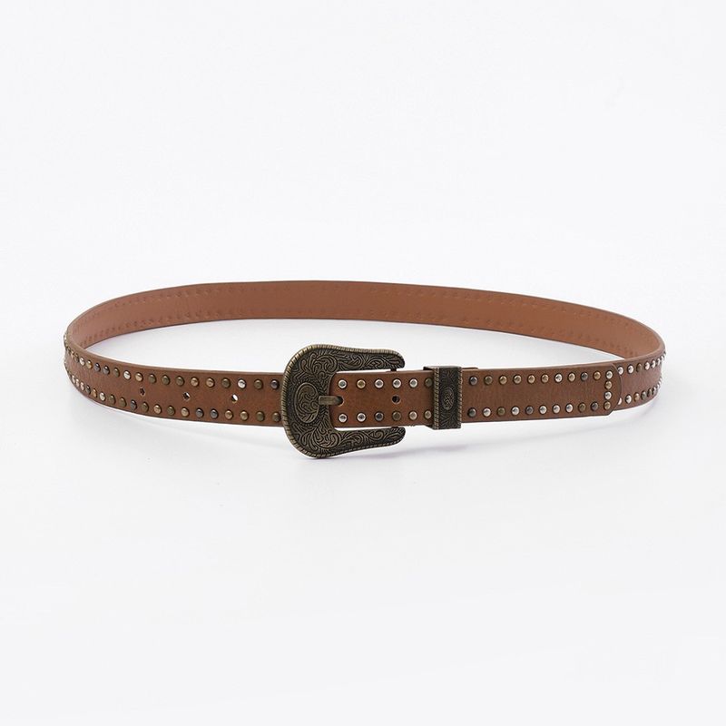 Retro Mixed Color Rivet Belt Women's Fashion Personality Advanced Versatile Matching Jeans Belt Decoration Trend_voghion.com