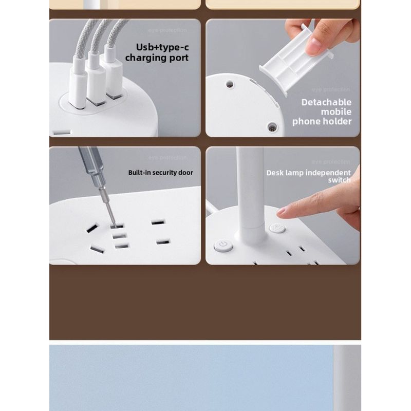 Kreative USB-Buchse LED Augenschutz Student Studie Lesen Schreibtisch Schlafsaal Schlafzimmer Nachttischlampe_voghion.com