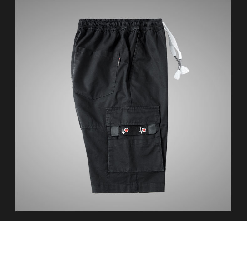 Vêtements pour hommes short cargo d'été pour hommes ample grande taille pantalon quart en coton pour hommes pantalons décontractés multi-poches_voghion.com