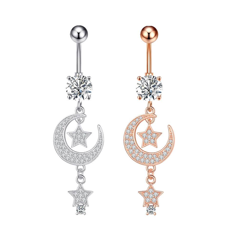 Accessori per gioielli penetranti per unghie ombelico di lusso con zirconi di lusso di design di vendita caldo per la festa_voghion.com