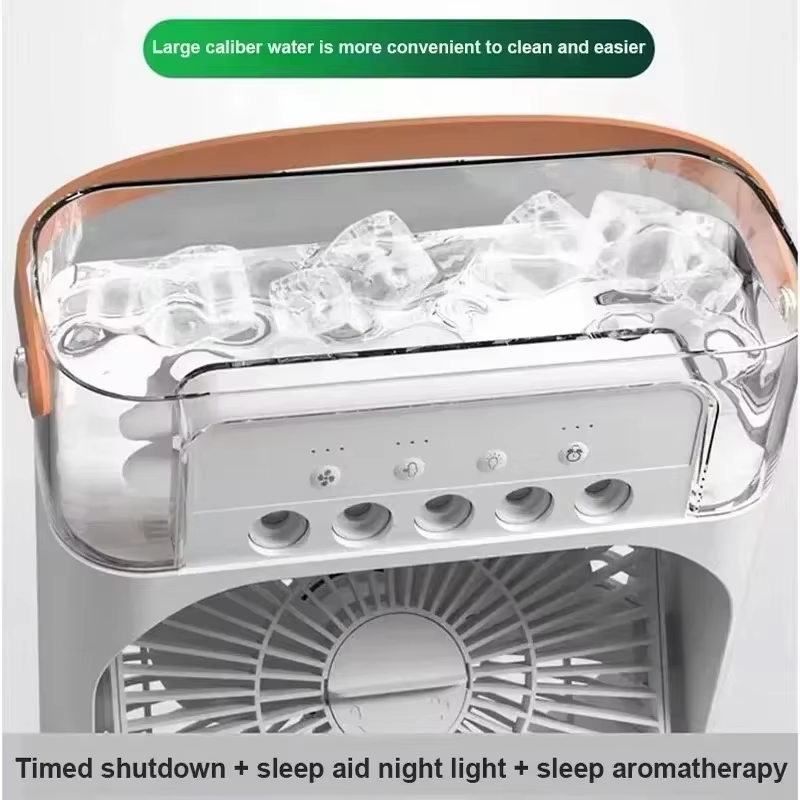 Ventilador inteligente 3 em 1, diodo emissor de luz, luz noturna, umidificador portátil com ar condicionado, escritório doméstico, novo ar condicionado, refrigerador_voghion.com