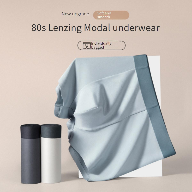 Intimo da uomo, boxer da ragazzo in modal 80 count, senza cuciture, a vita media, traspiranti, di grandi dimensioni_voghion.com